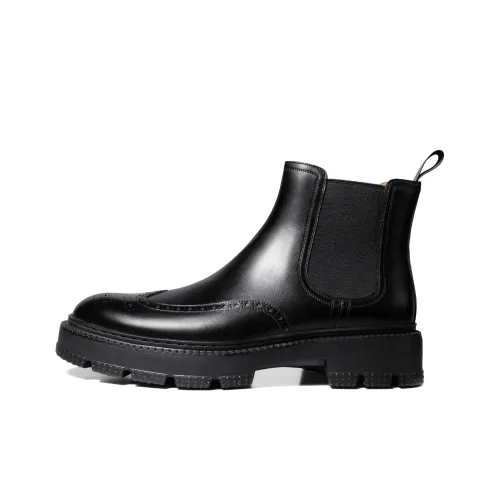 THOM WILLS Short Chelsea Boots Men's Black