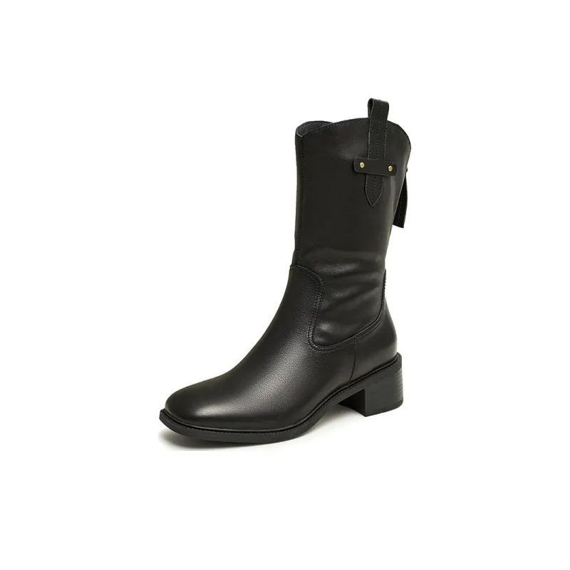 BATA Knee-high Boots 4.5cm Women's-4