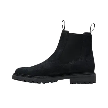 Clarks Short Chelsea Boots Men's Black