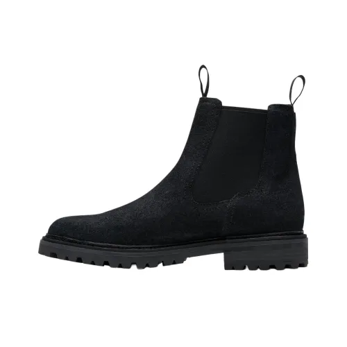Clarks Short Chelsea Boots Men's Black