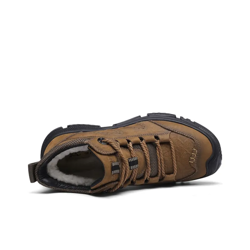Strongman 3515 Men's Shoes Winter Warm Full Wool Outdoor Hiking Shoes Slip-Resistant Insulated Shoe-7