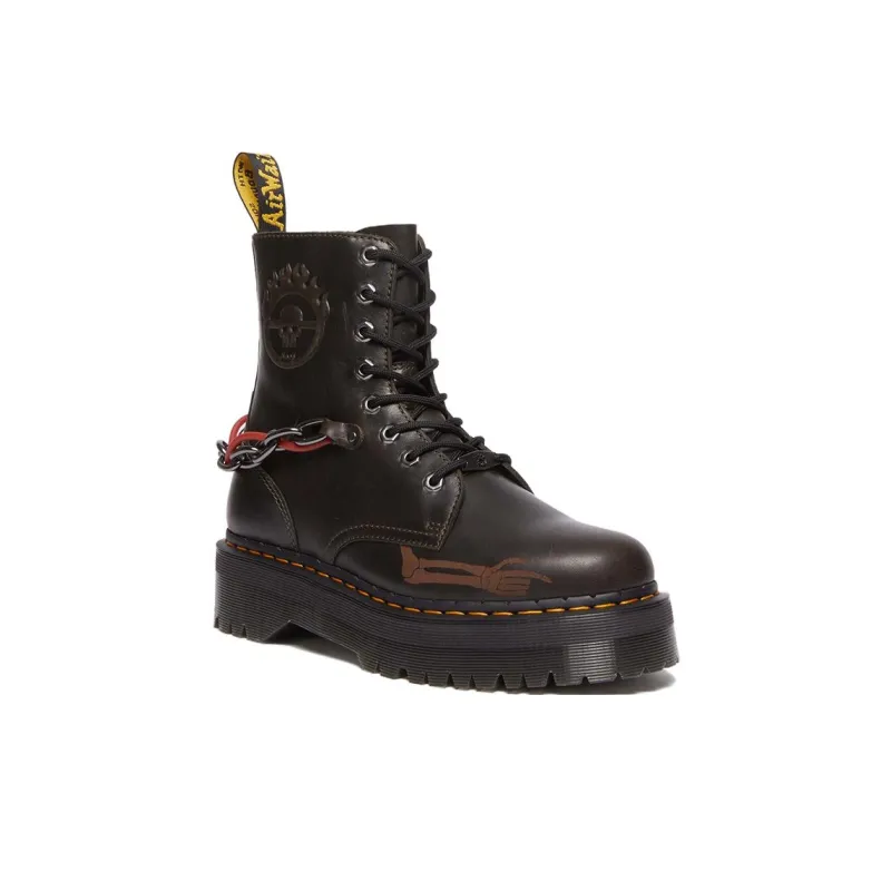WARNER BROS. x Dr.Martens Jadonseries WB100 Short Martin Boot 5cm Unisex Dark Taupe-1