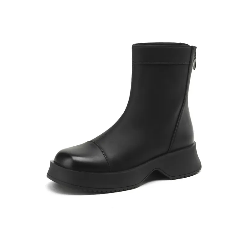 DAPHNE Ankle Boots Women's Black/Beige-1