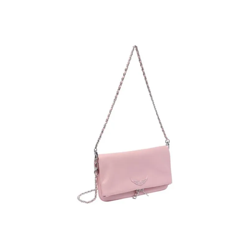 Zadig & Voltaire Cow Leather Crossbody Bag Shoulder Bag Women's Pink-1