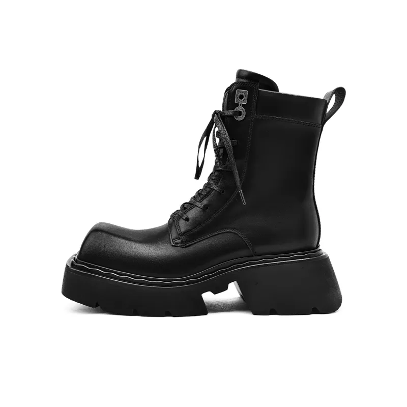 KMD Genuine Leather Ankle Boots 7CM Women's-5