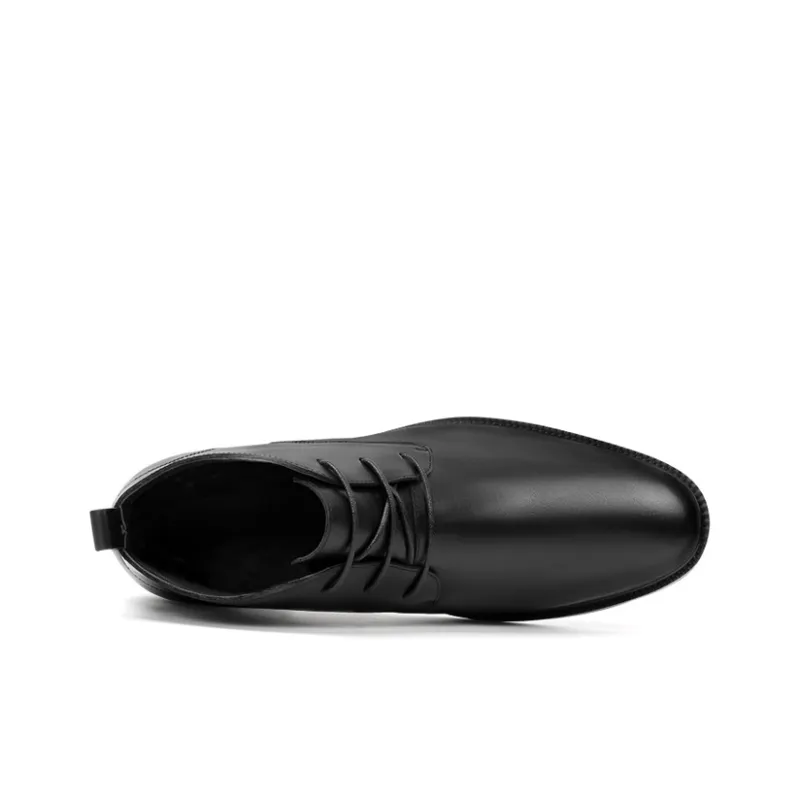 He Jinchang Ankle Boots Men's Black-3
