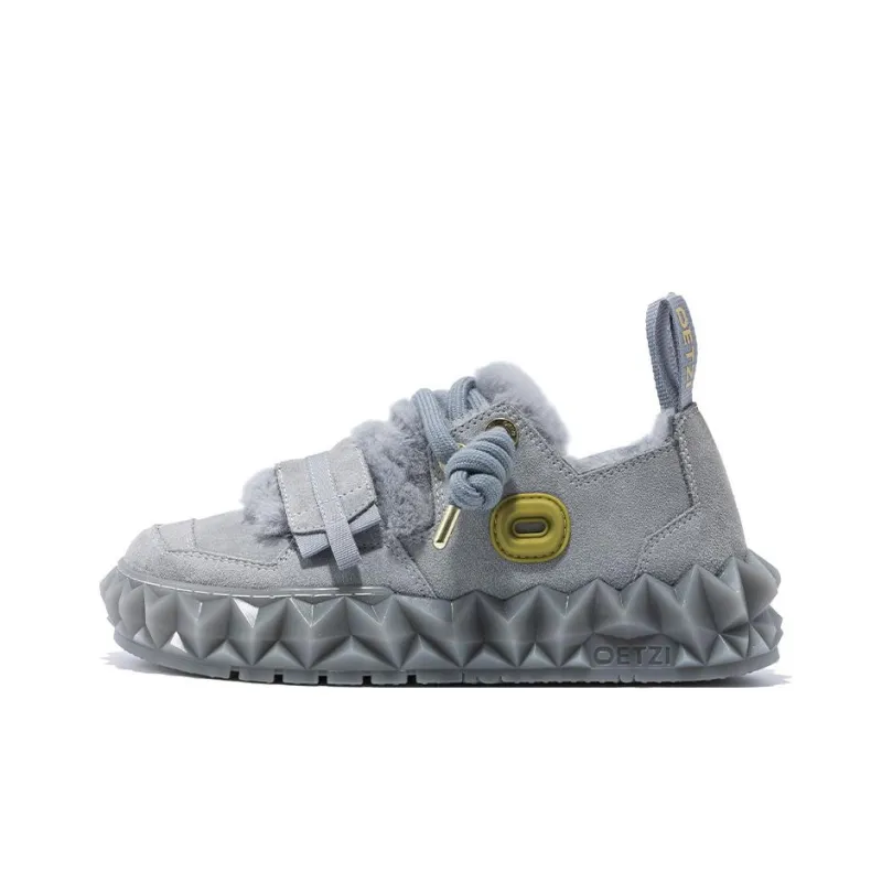 OETZI Ice Mountain Series 10 Ice Man Oz Warm Height Increasing Slip Resistant Ankle Length Snow Boots Unisex Gray-0