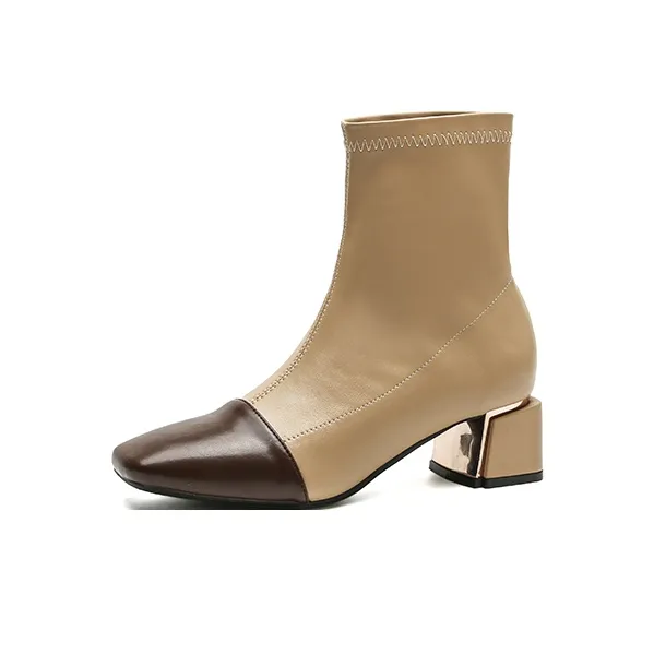 YAFEI XUANYU Ankle Boots Women's Khaki-1
