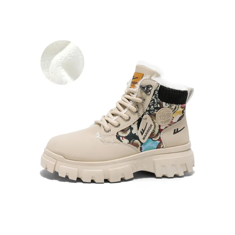 Warrior Short Martin Boot Unisex Apricot Black-1