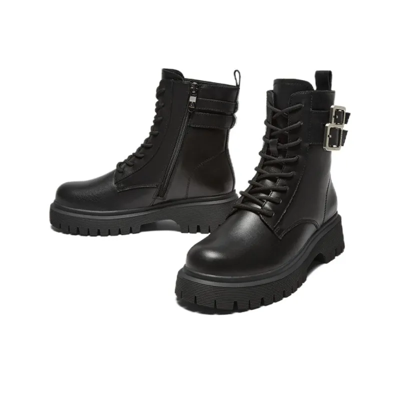 BASTO Short Martin Boot Women's Black-7