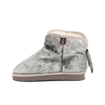 K.D.KENAZ Red Eye Plated Silver Warm Coverage Short Snow Boots Women's Silver