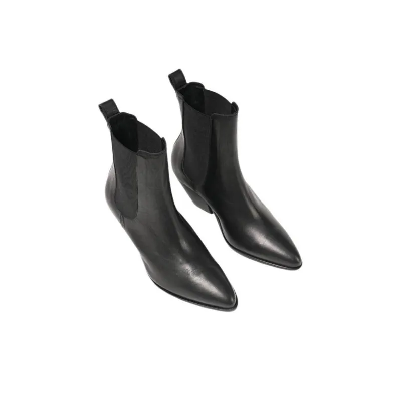 Sandro Ankle Length Chelsea Boots Women's Black-2