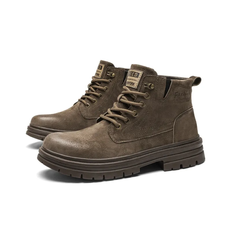 X ZONE Martin Boots Men Khaki-9
