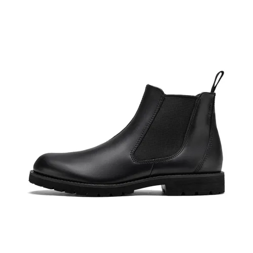 Ecco Justin Collection Short Chelsea Boots Men's Black