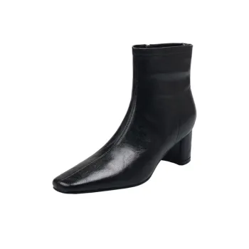Echo&yolo Ankle Boots Women's Black/Ecru/Brown