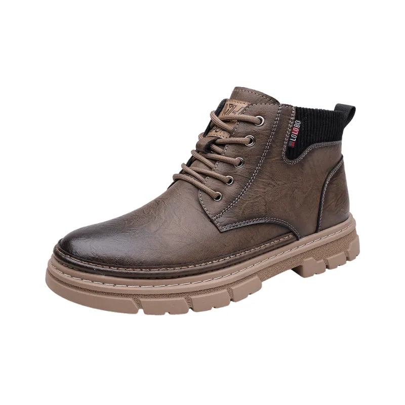 Abango Ankle Boots Men Khaki, Black-5