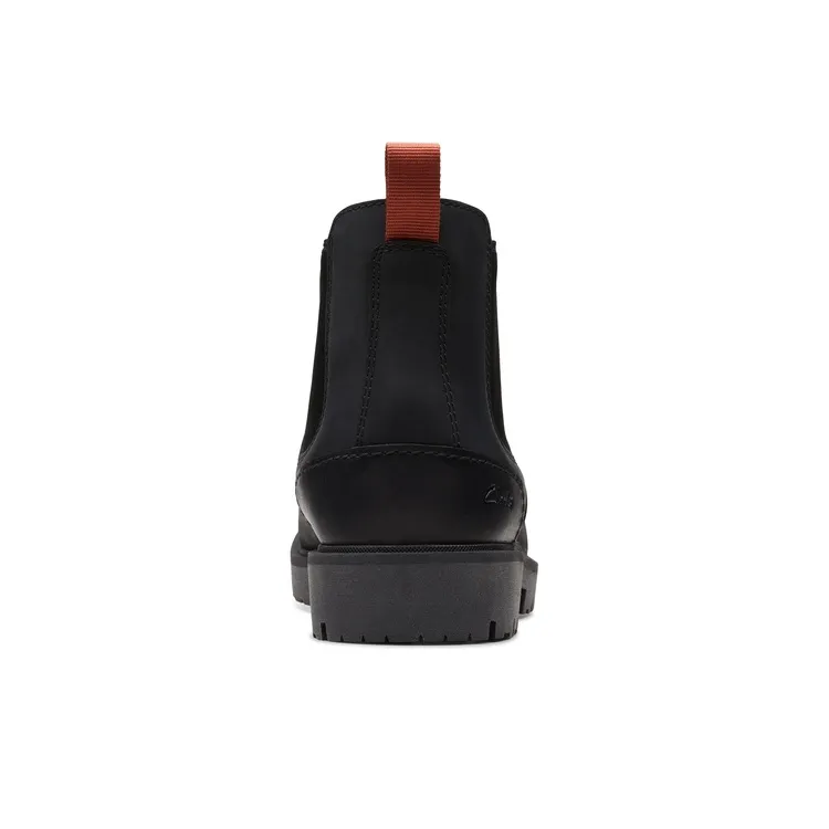 Clarks Losdale Collection Short Chelsea Boots Men's Black-3