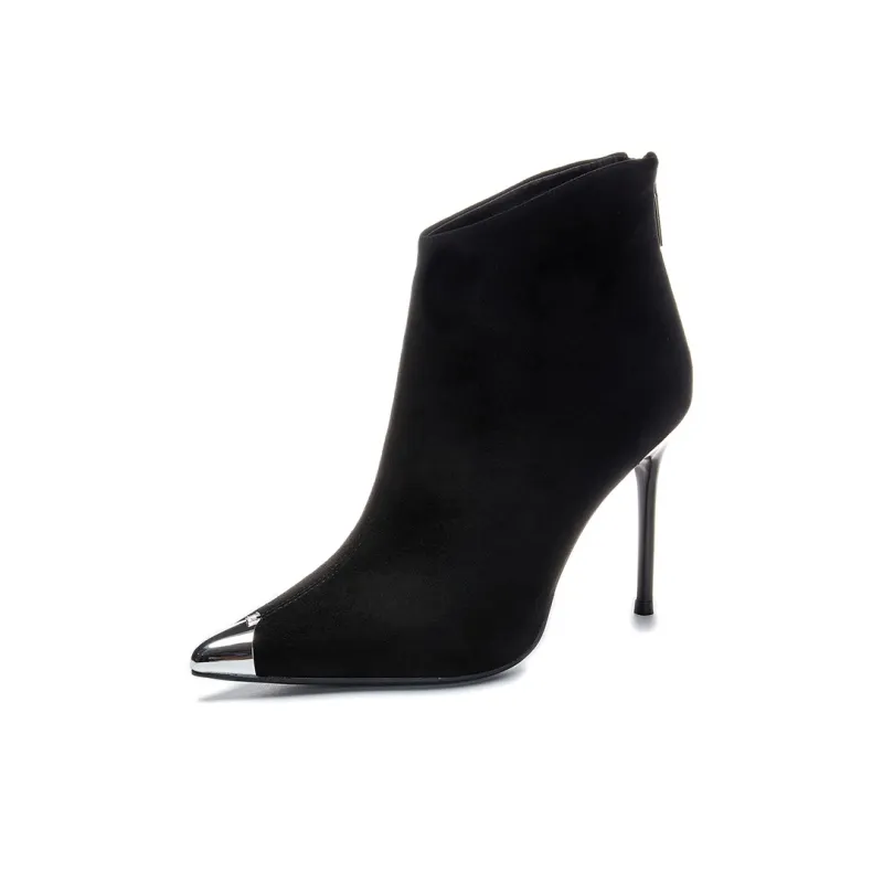 POOQ Ankle Boots Women's Black/Burgundy-6