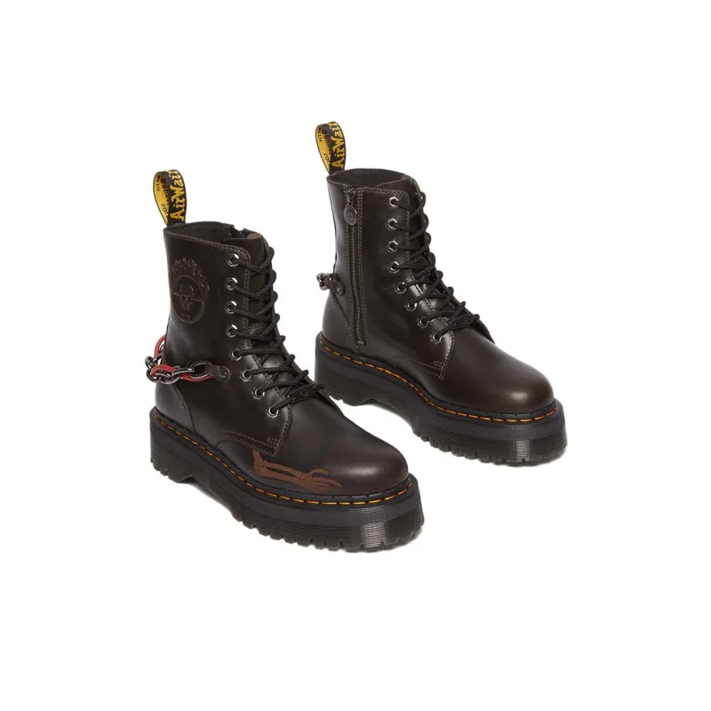 WARNER BROS. x Dr.Martens Jadonseries WB100 Short Martin Boot 5cm Unisex Dark Taupe-2