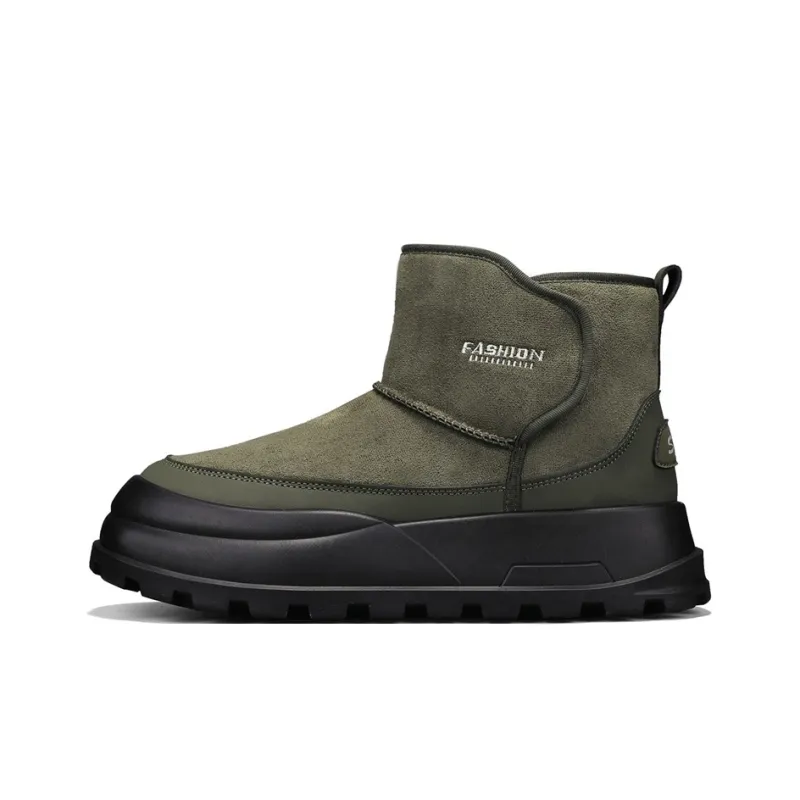 MEXICAN Warm Water Resistant Wear Resistant Coverage Short Snow Boots Men's-10