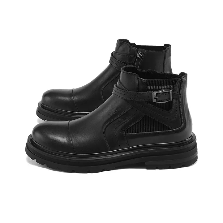 HANG TEN Ankle Boots Men Sub Sauce Black/Cambridge Brown/-2