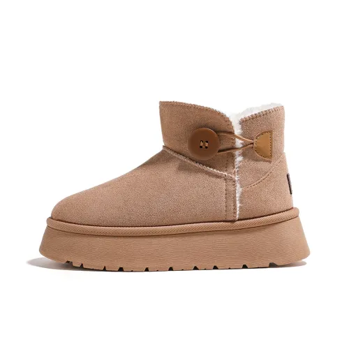 HUANQIU Warm Slip-Resistant Coverage Short Snow Boots Women's