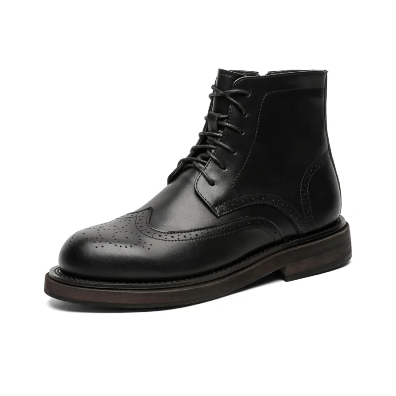 Chi Wolf Ankle Boots Men Black/Brown-8