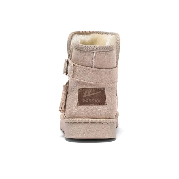 Warrior Warm Cushioning And Wear-Resistant Short Snow Boots Women's Khaki-3