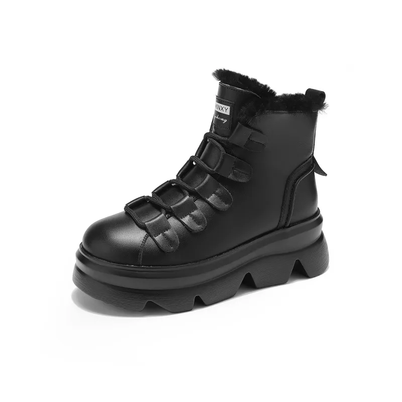 BAIJIHONG Thermal Height Increase Short Snow Boots Women's-6