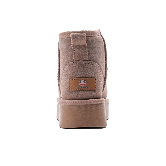 PAUL FRANK Warm Short Snow Boots Women's Khaki-3