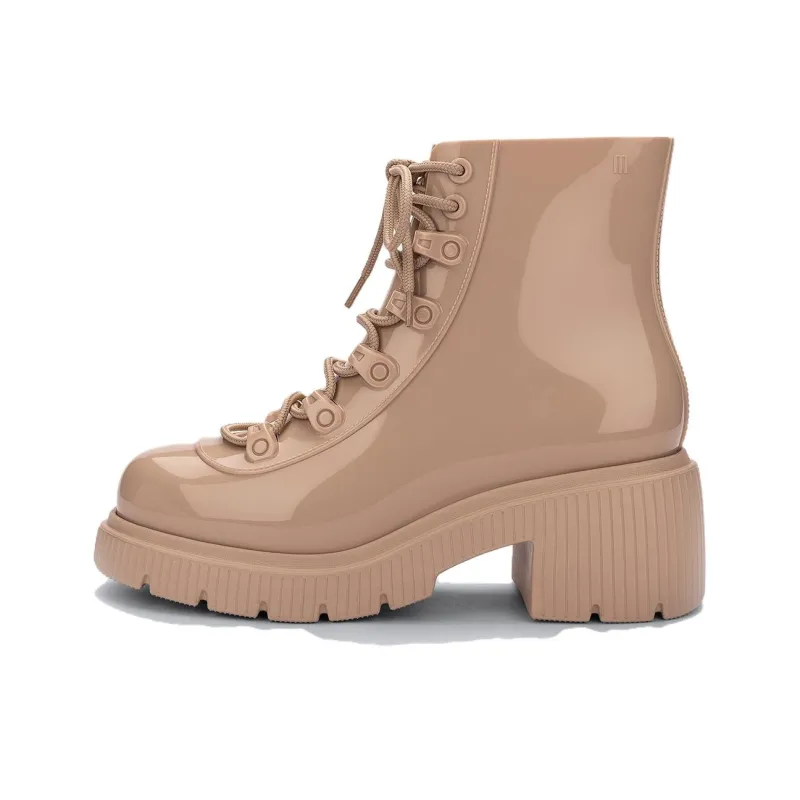 MELISSA Ankle Boots Martin Boots Women's Green Beige Burgundy-4