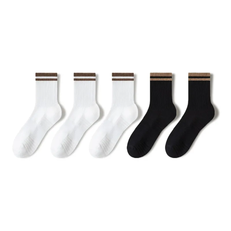 YINSHILIANGPIN Mid Calf Socks Men's 5 Pack-0