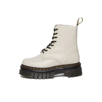Dr.Martens Audrick Nappa Leather Platform Ankle Boots 'Cobblestone Grey' Women's