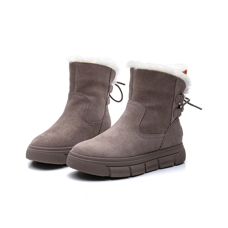 VEDULLAR Thermal Abrasion Resistant Coverage Crew Snow Boots Women's-3