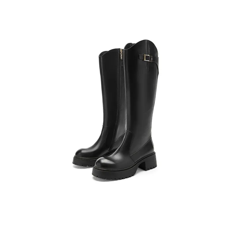 NINE WEST Knee-high Boots 5cm Women's Black-3
