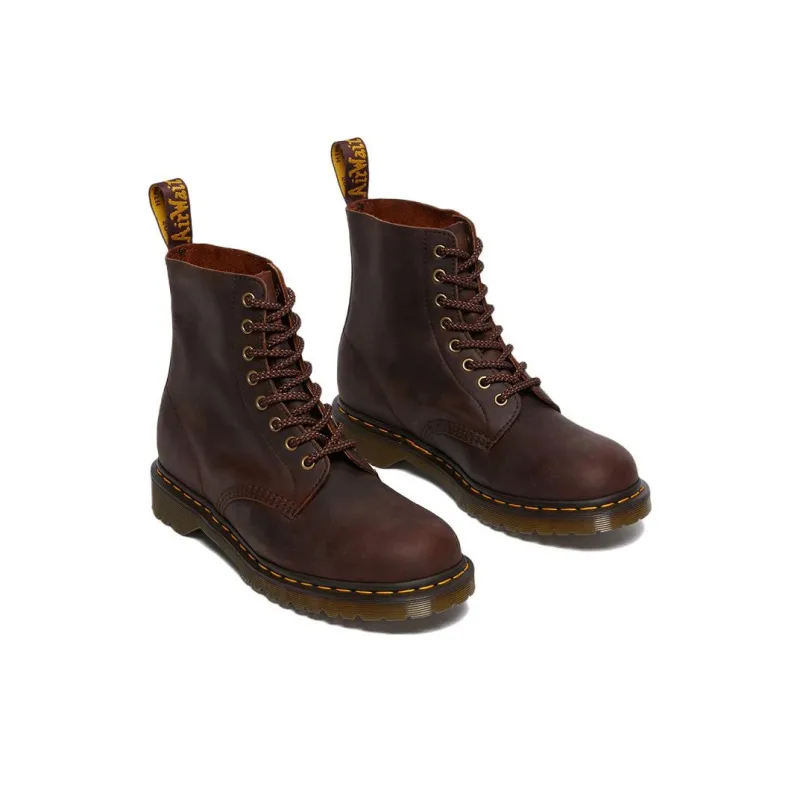 Dr.Martens 1460 Pascal Waxed Full Grain Leather Lace Up Boots 'Chestnut '-2