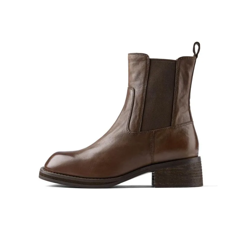 73Hours Lava Cocoa Short Chelsea Boots 3cm Women's-4