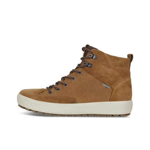 Ecco Soft 7 Tred Gtx High Breathable Wear-Resistant Cushioning Ankle-Length Outdoor Boots Men's Camel