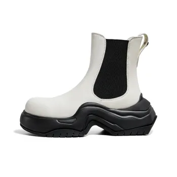 CHERYKALLY 12cm Ankle Boots 6cm Women's White Black