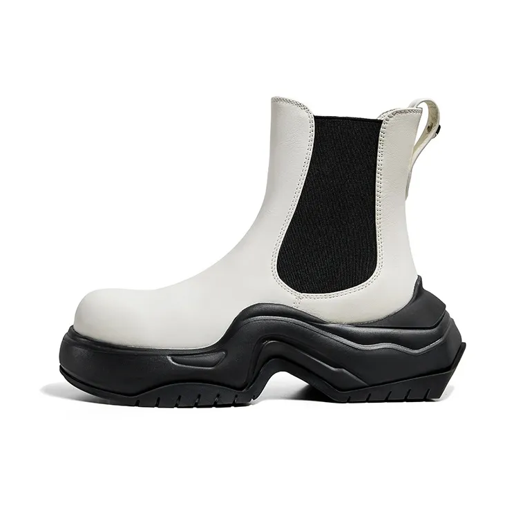CHERYKALLY 12cm Ankle Boots 6cm Women's White Black-0