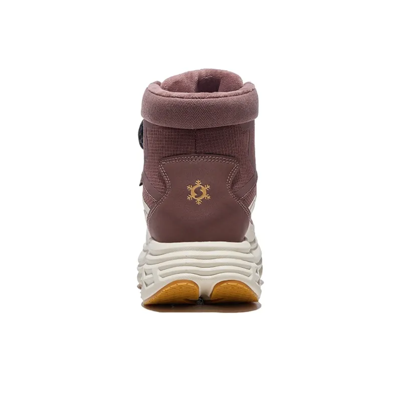 HOT POTATO Cushioning Height Increasing Slip Resistant Short Snow Boots Women's Red Coffee-4