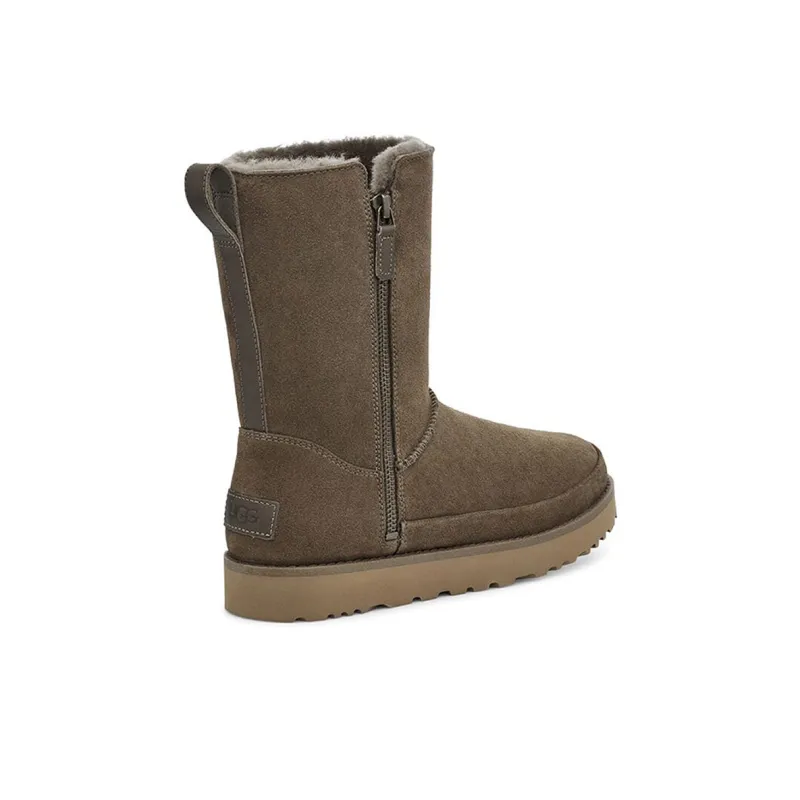 UGG Classic Zip Short Stiefel Fleece Lined Brown Women's-3