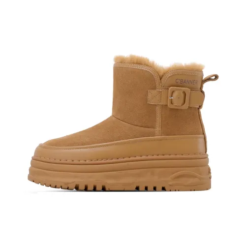 C°BANNER Warm Short Snow Boots Women's Camel