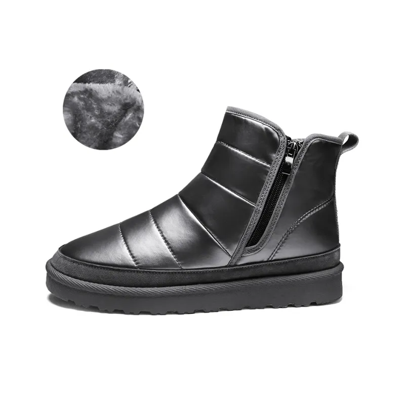 CAHHRRN Warm Short Mid-Calf Snow Boots Men's-3