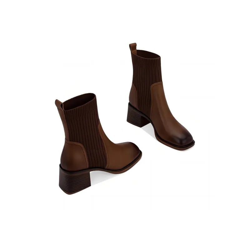 JESSICA SOPHIA Ankle Boots 5cm Women's Brown-1