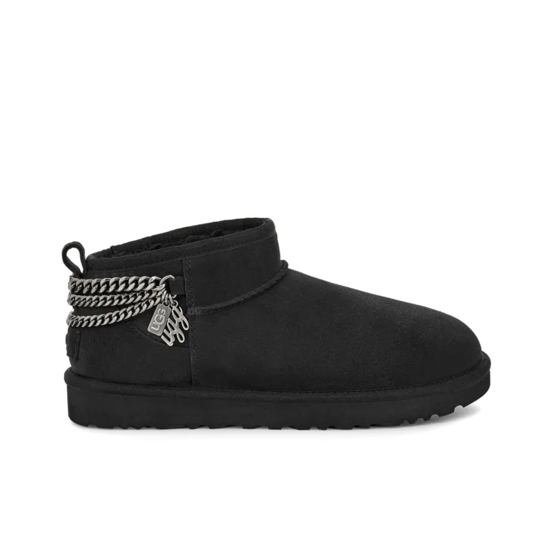 UGG Classic Ultra Mini Chains 'Black' Women's-1