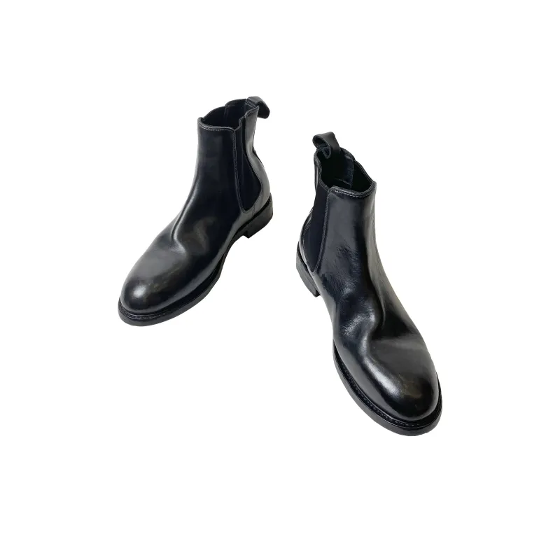 ANTONIO BAREZZI Ankle-Length Chelsea Boots Men's Black-6