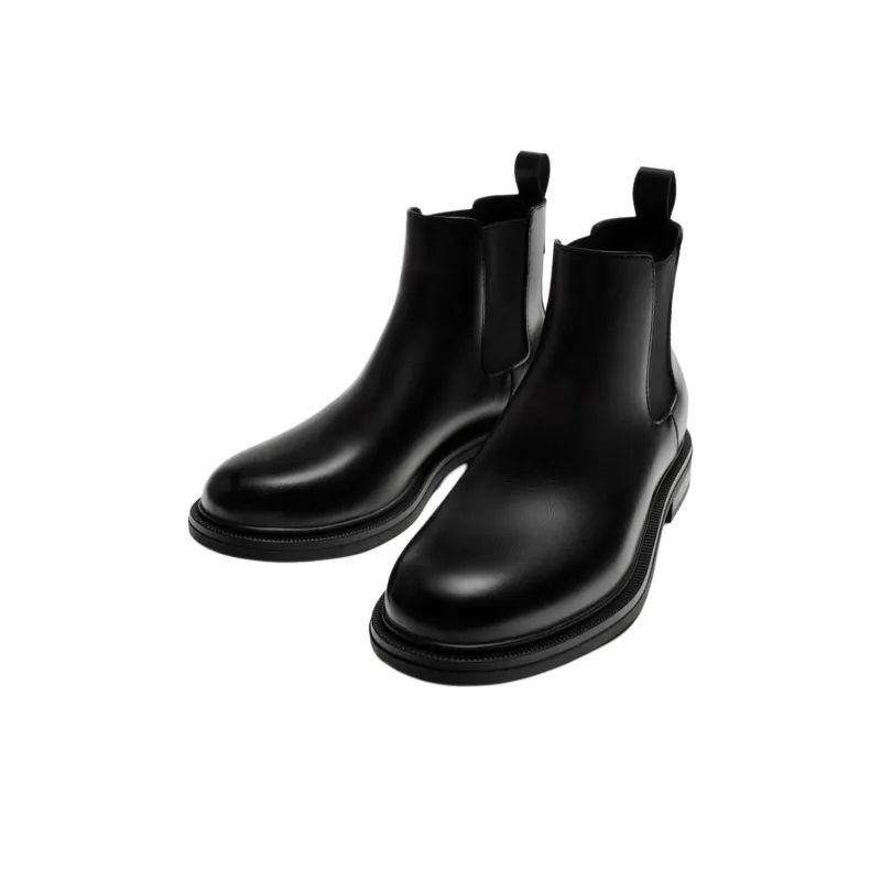 ZARA Short Chelsea Boots Men's Black-2