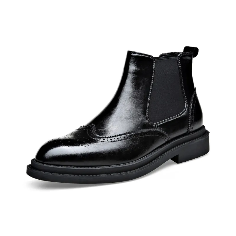 WEISHIBANGWEI Short Chelsea Boots Men's-1