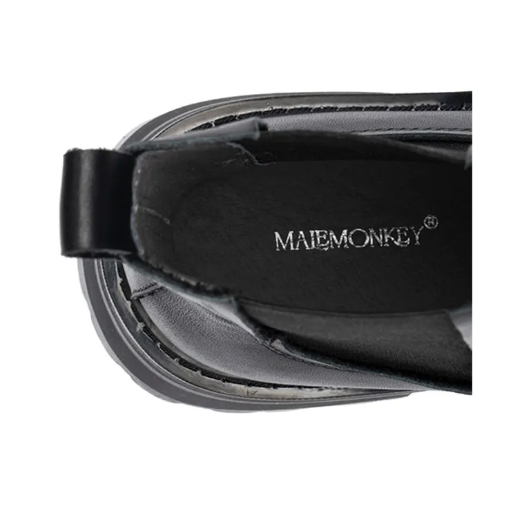 MALEMONKEY Short Chelsea Boots 4.5cm Women's Black-2